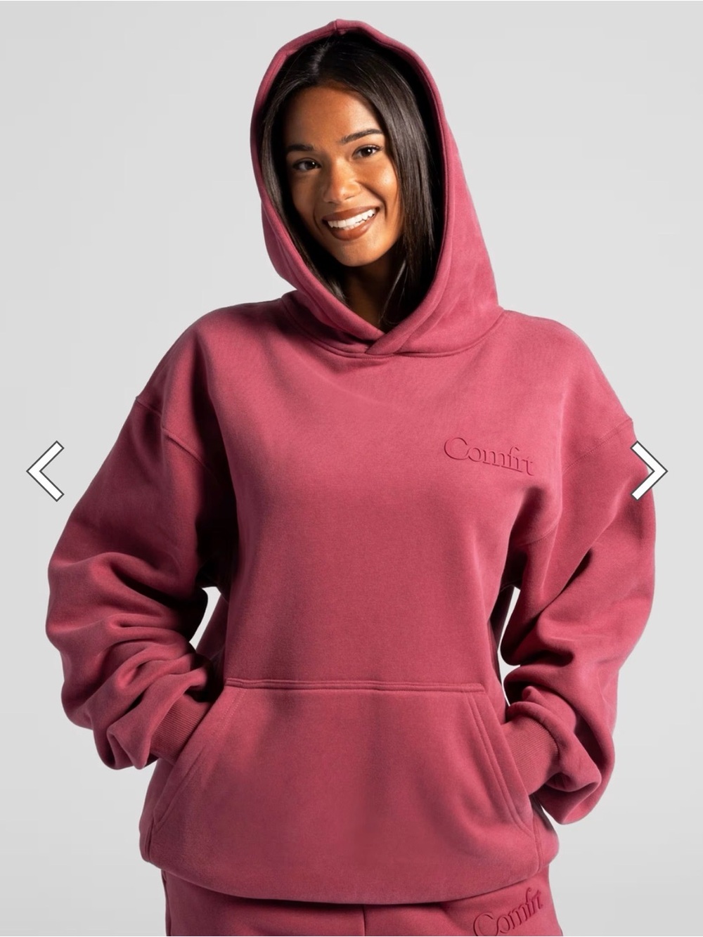 Women's Raspberry Hoodie - Picture 2 of 9